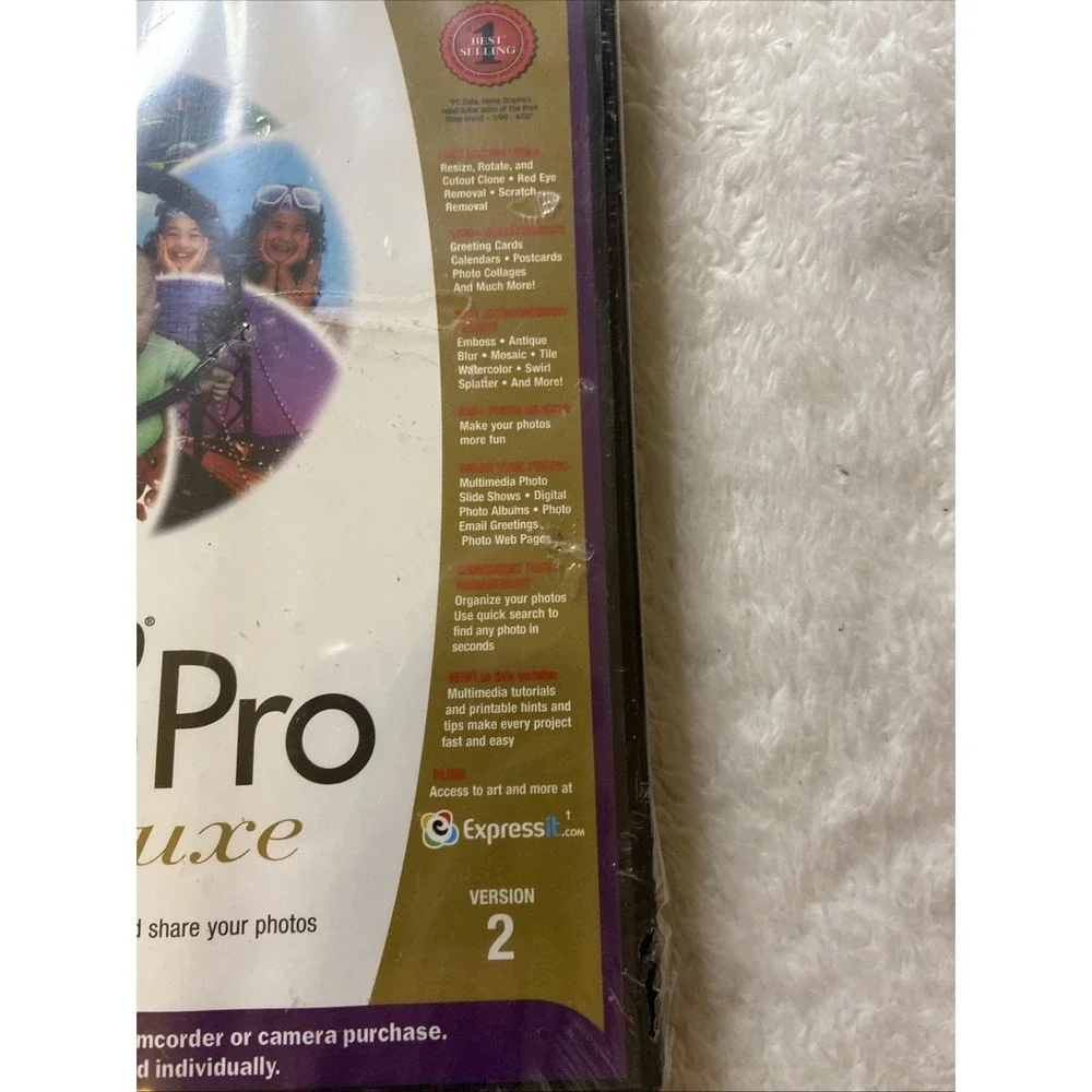 Print Shop Photo Pro Deluxe PC CDROM 2000 Digital Imaging Ver. 2 NIP Sealed New
